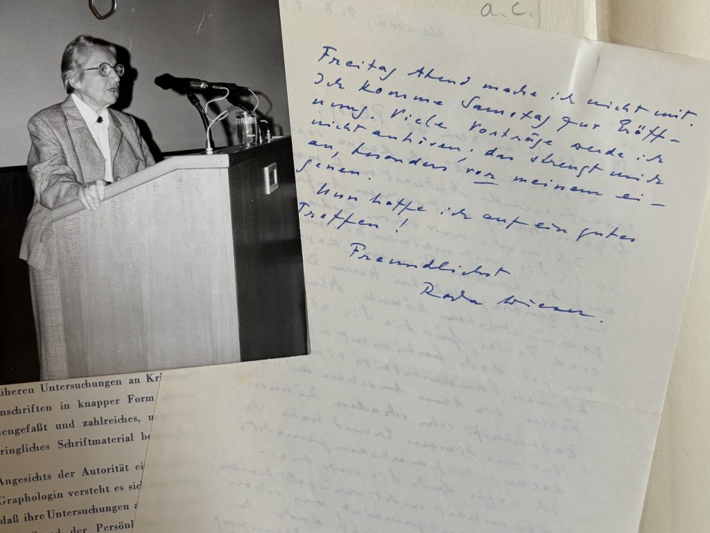 Unterschrift Roda Wieser 1975